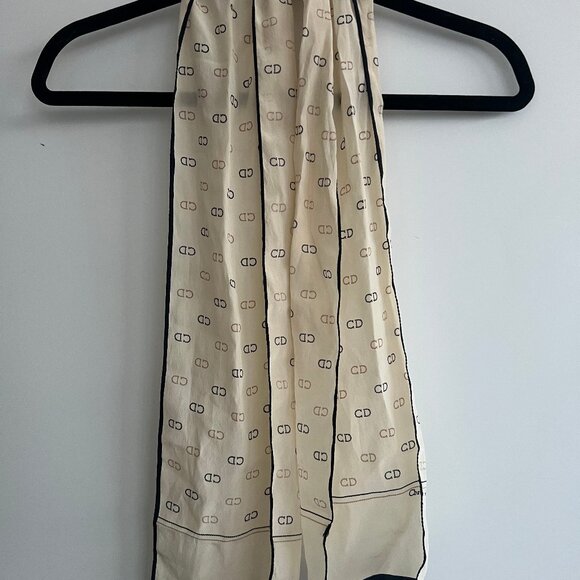 Christian Dior Logo Silk Scarf, 50" - Picture 4 of 4